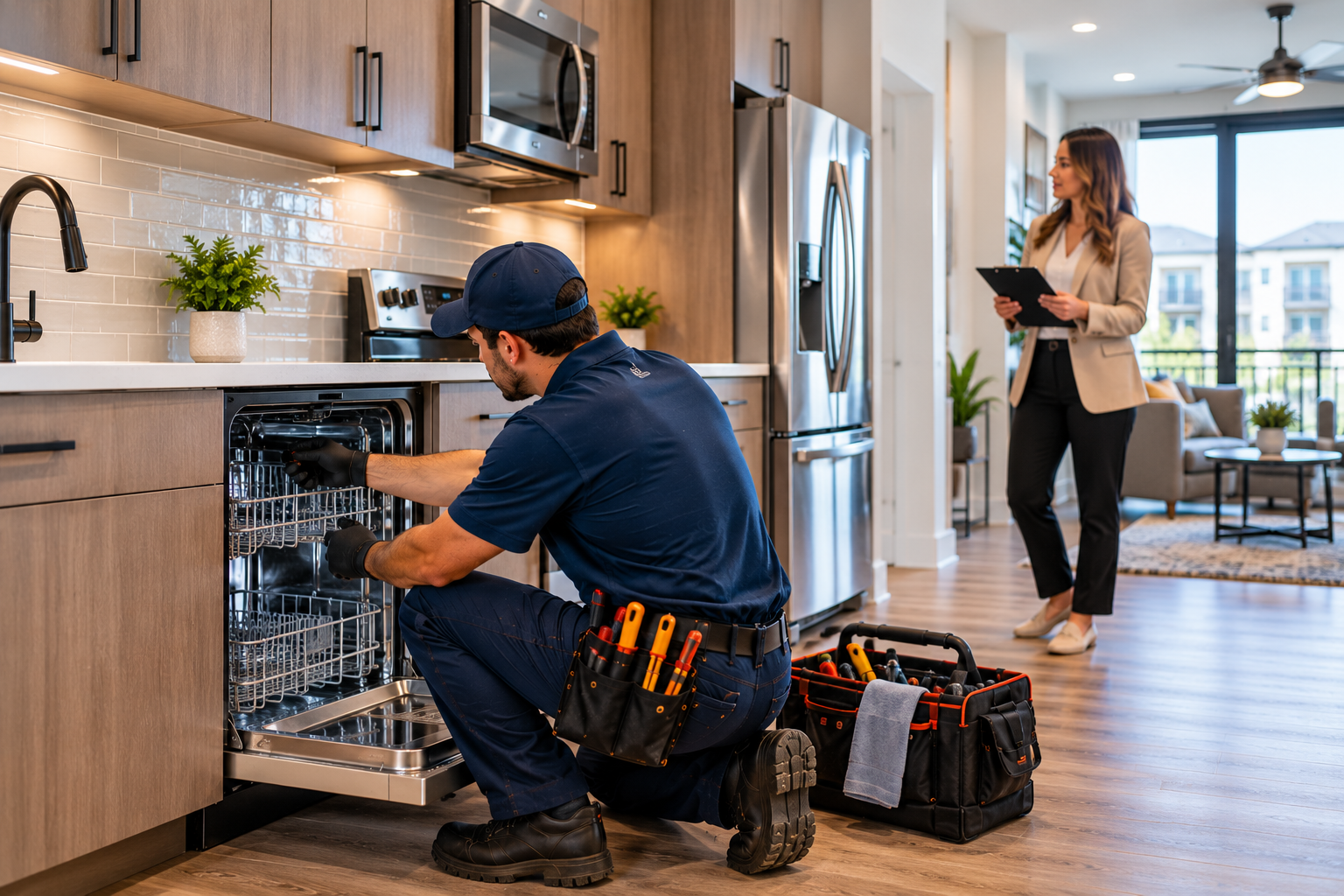 Professional dishwasher repair technician in Austin